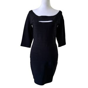 Guess Women’s Bodycon Cutout Dress Black Size L